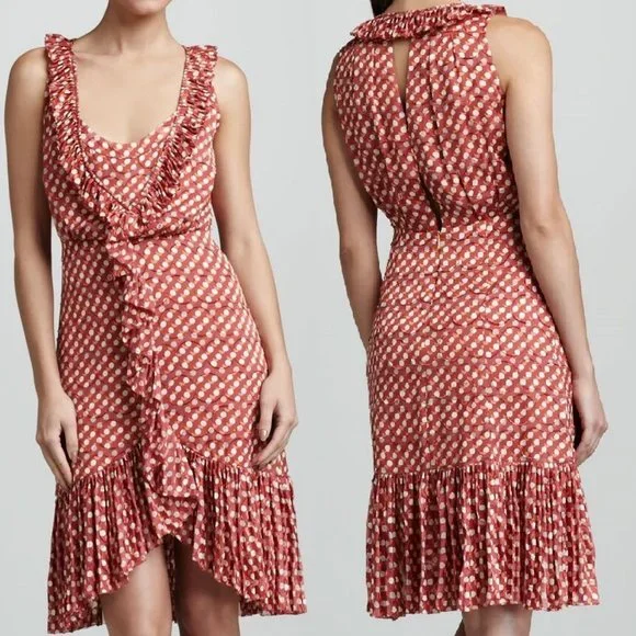 Tory Burch | Polka Dot Silk Blend Dress - Picture 2 of 7